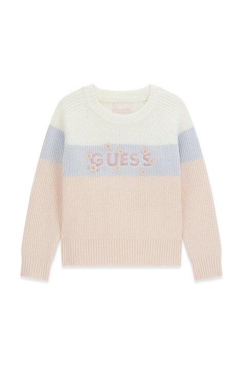 Guess Sweter dziecięcy z wiskozą beżowy K6BR08 Z1286