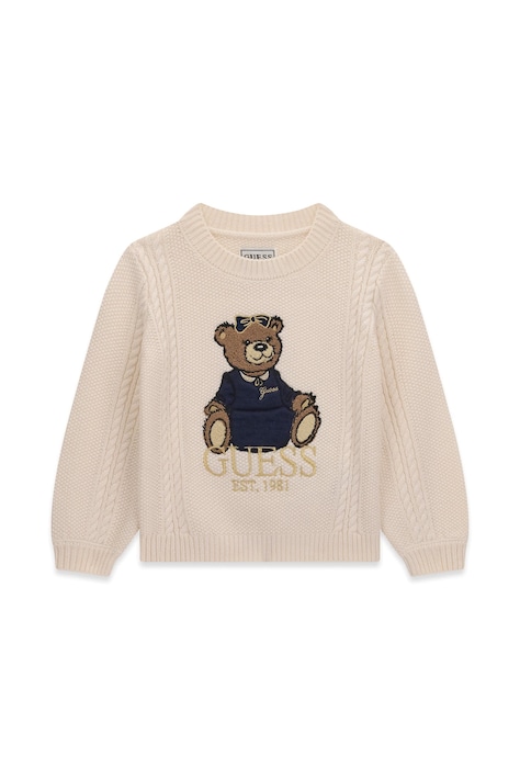 Guess Sweter dziecięcy z dodatkiem wełny beżowy K6BR07 Z1285