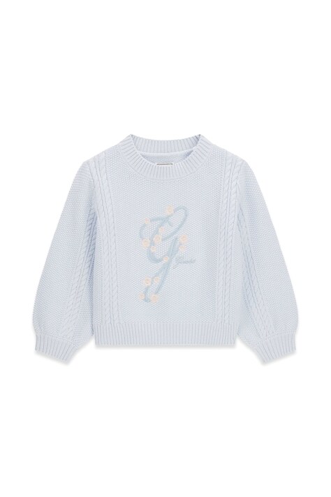 Guess Sweter dziecięcy z dodatkiem wełny niebieski K6BR07 Z1285
