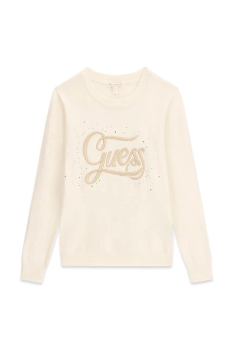 Guess Sweter dziecięcy z wiskozą beżowy J6BR15 Z1349