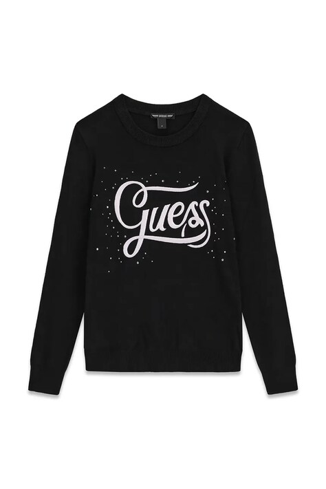 Guess Sweter dziecięcy z wiskozą czarny J6BR15 Z1349