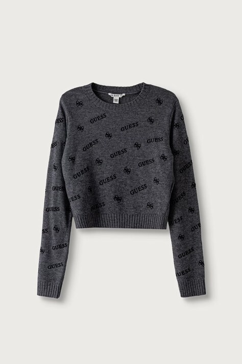 Guess Sweter dziecięcy z wełną szary J6BR11 Z1345
