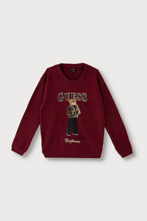 Guess Pulover pentru copii cu vâscoză burgund J6BR05 Z1339