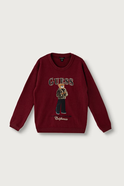 Guess Pulover pentru copii cu vâscoză burgund J6BR05 Z1339