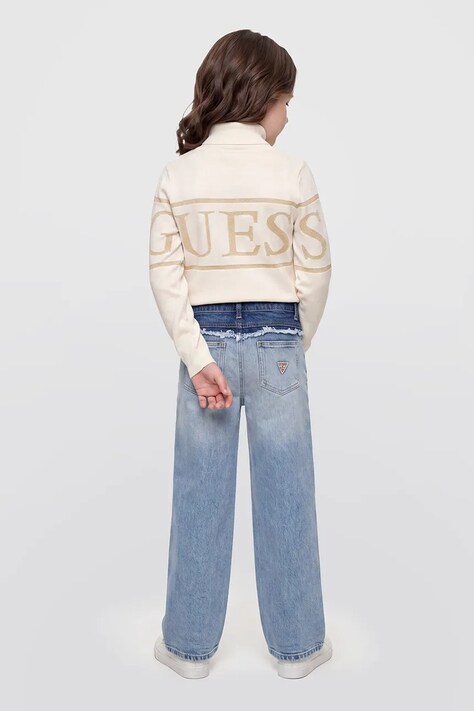 Guess Sweter dziecięcy z bawełną beżowy J6BR04 Z1338