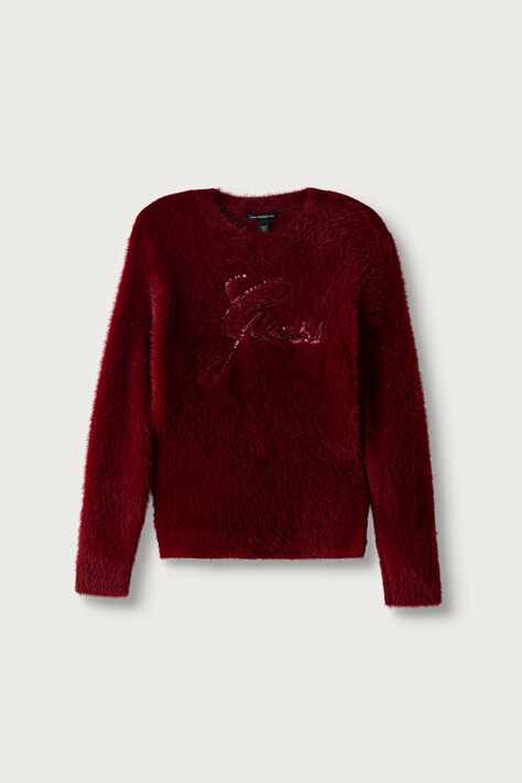 Guess Sweter dziecięcy bordowy J6BR03 Z1335