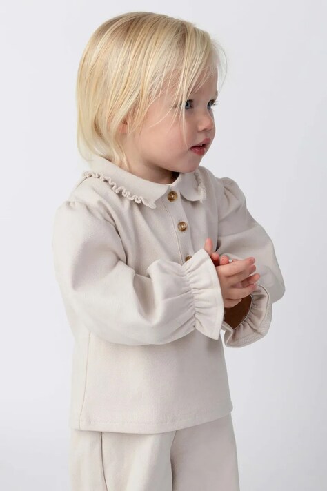 Donsje sweter dziecięcy bawełniany Pluimpje Sweater fioletowy 4121900