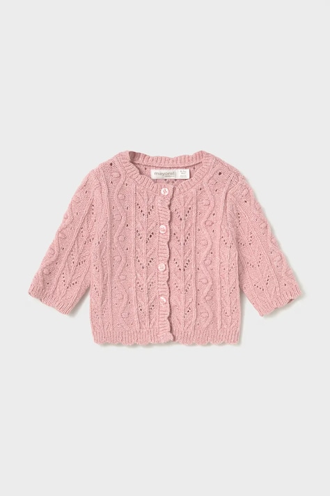 Mayoral Newborn cardigan per bambini con cotone rosa 2301