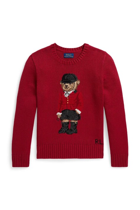 Polo Ralph Lauren Sweter dziecięcy bawełniany czerwony 313B28301001