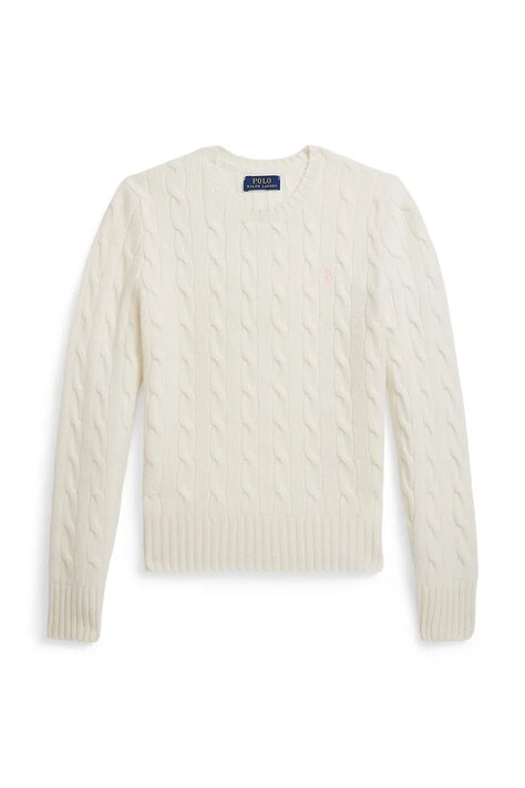 Polo Ralph Lauren sveter detský vlnený biely 313877375009
