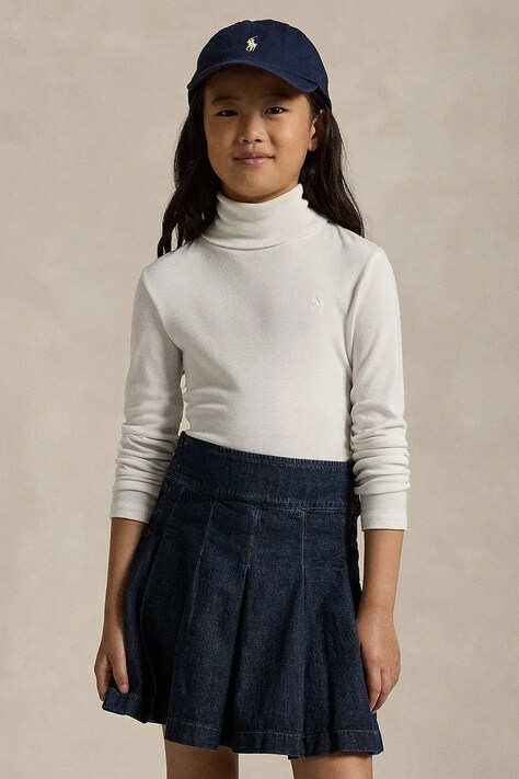 Polo Ralph Lauren dolčevita za djecu s pamukom bijela 313850670001