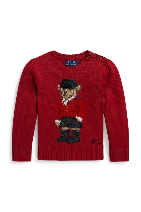 Polo Ralph Lauren Пуловер за деца от памук червен 312B28301001