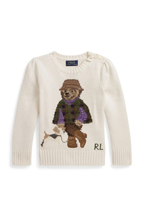 Polo Ralph Lauren πουλόβερ παιδικό με βαμβάκι μπεζ 312B26004001