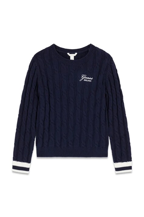 Guess sweter dziecięcy z dodatkiem wełny granatowy J6YR06 Z0836