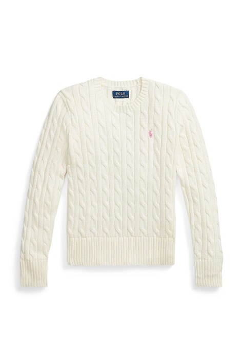 Polo Ralph Lauren pulover otroški bombažen bel 313901316011