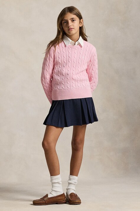 Polo Ralph Lauren светр дитячий бавовняний — AW26-SWGZZW, рожевий — фото 4