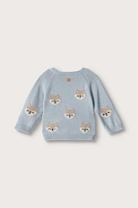 United Colors of Benetton Sweter niemowlęcy z bawełną niebieski 1PQ1B101N