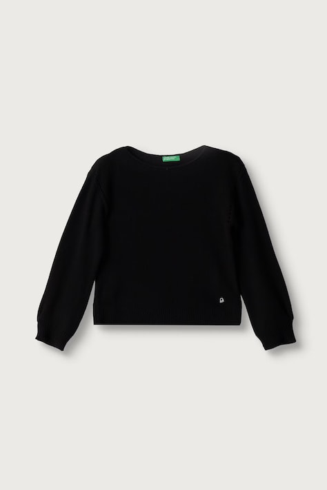 United Colors of Benetton Светр дитячий з додаванням вовни чорний 126WC108Q