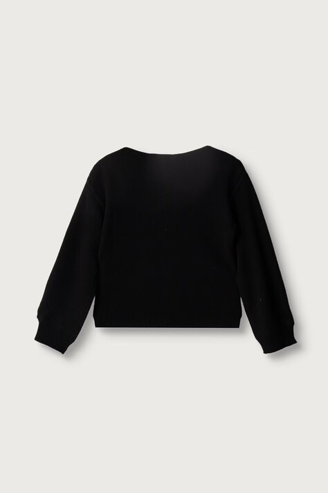 United Colors of Benetton Sweter dziecięcy z dodatkiem wełny czarny 126WC108Q