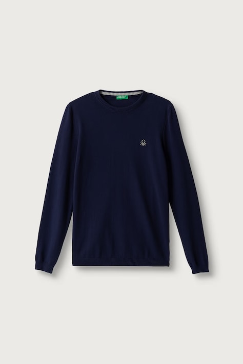 United Colors of Benetton Pulover za djecu od pamuka mornarsko plavi 1098Q1072