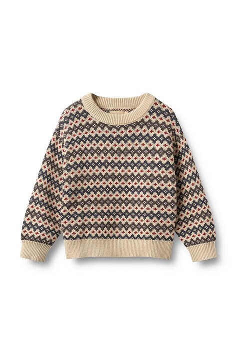 Wheat Sweter dziecięcy bawełniany granatowy 2531-560-GOTS