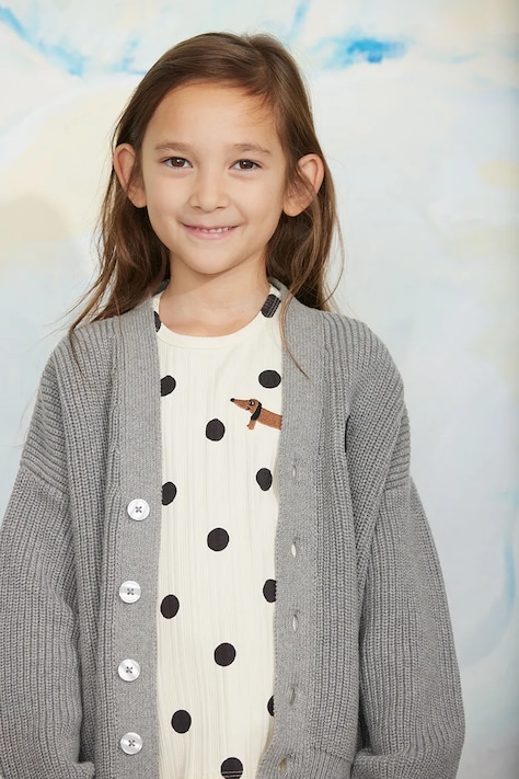Mini Rodini kardigan dziecięcy bawełniany szary 26720162