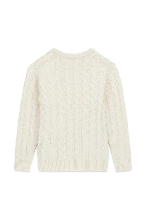 Guess Sweter dziecięcy z dodatkiem wełny biały H6BR02 Z1648