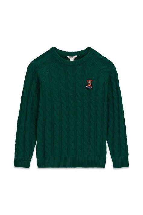 Guess Sweter dziecięcy z dodatkiem wełny zielony H6BR02 Z1648