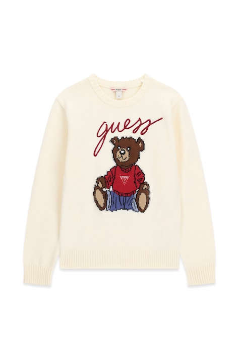 Guess Sweter dziecięcy z wiskozą beżowy H6BR01 Z1336