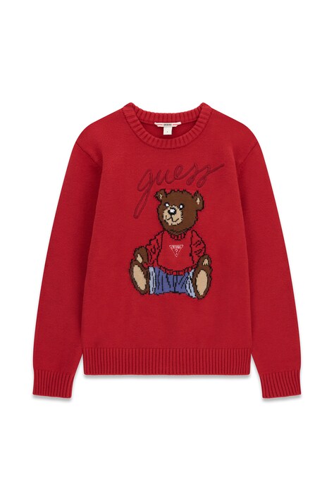 Guess Sweter dziecięcy z wiskozą czerwony H6BR01 Z1336