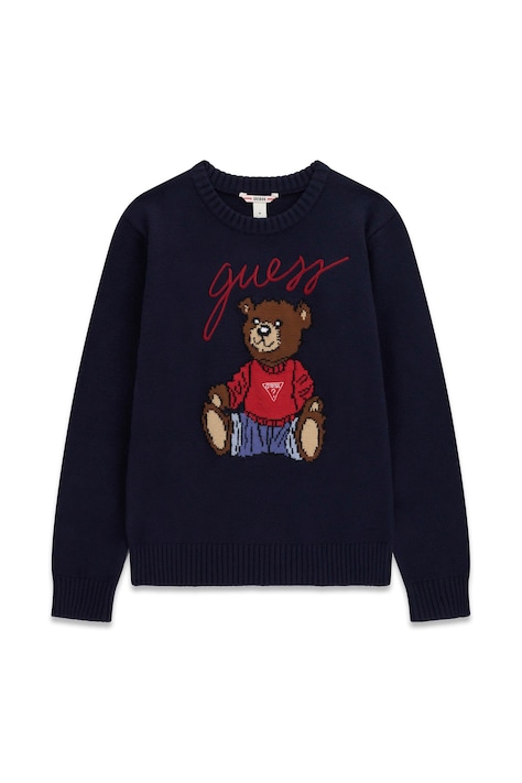 Guess Sweter dziecięcy z wiskozą granatowy H6BR01 Z1336