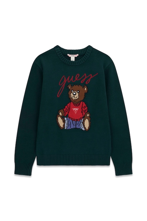 Guess Sweter dziecięcy z wiskozą zielony H6BR01 Z1336