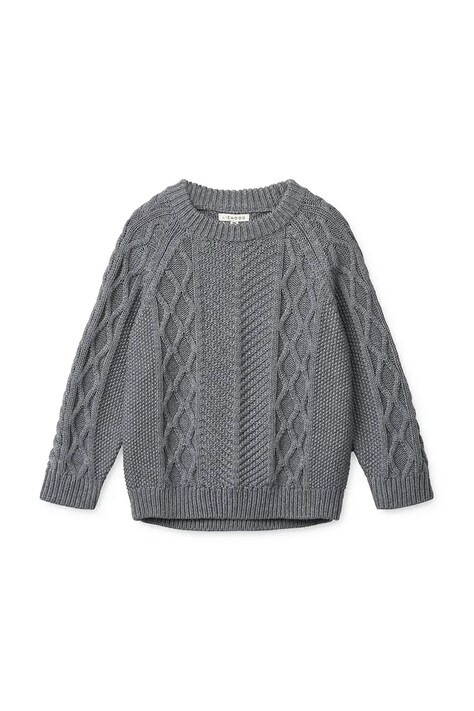 Liewood Maglione per bambini in cotone Ari Cotton Knit Jumper grigio LW21426