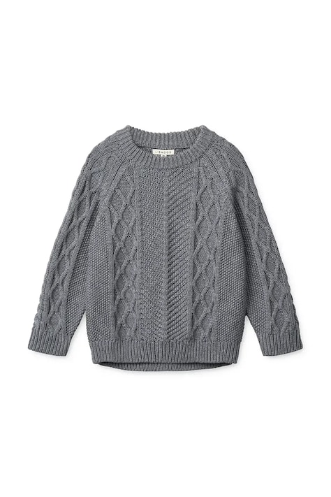 Liewood Maglione per bambini in cotone Ari Cotton Knit Jumper grigio LW21426