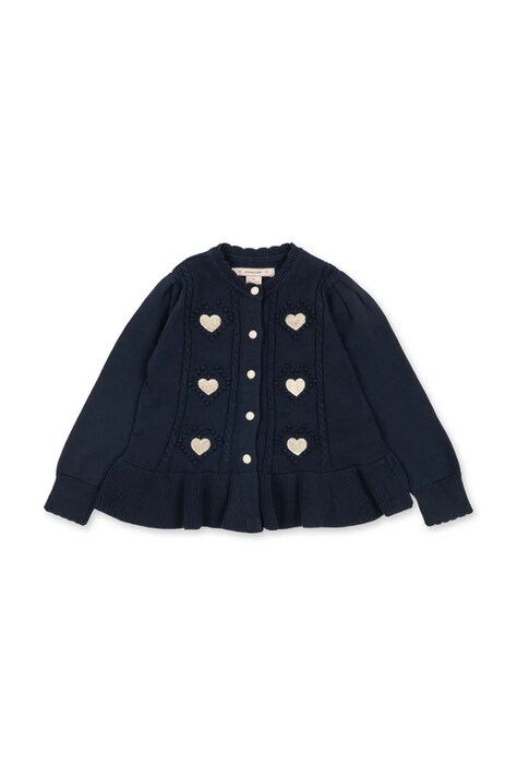Konges Sløjd Ζακέτα παιδική βαμβακερή SOLEIL CARDIGAN GOTS σκούρα μπλε KS106241