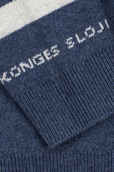 Konges Sløjd Sweter dziecięcy z dodatkiem wełny LAPIS BLOUSE WOOL granatowy KS106093