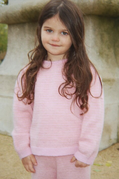 Konges Sløjd Свитер для детей с шерстью BERLE PUFF SWEATER розовый KS105912