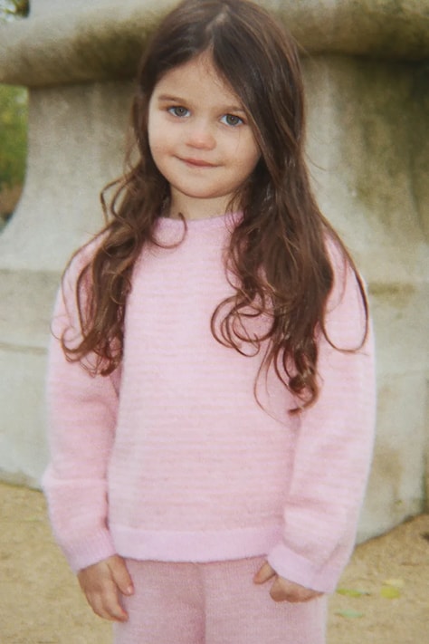 Konges Sløjd Свитер для детей с шерстью BERLE PUFF SWEATER розовый KS105912