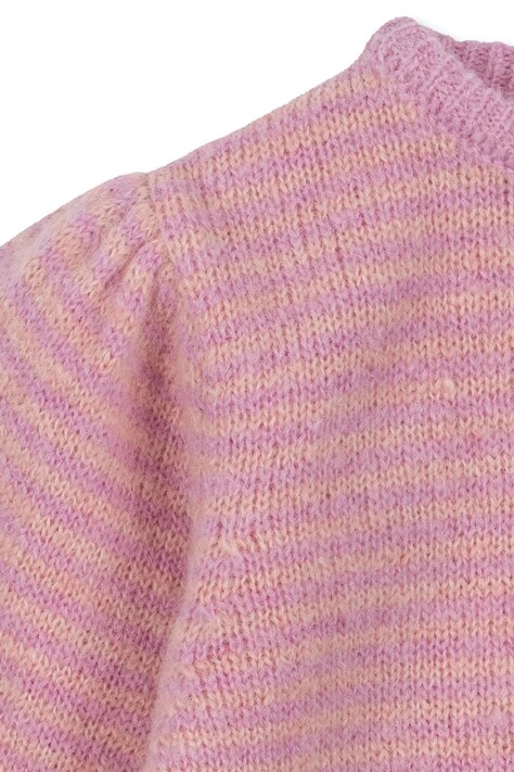 Konges Sløjd Пуловер за деца с вълна BERLE PUFF SWEATER розов KS105912