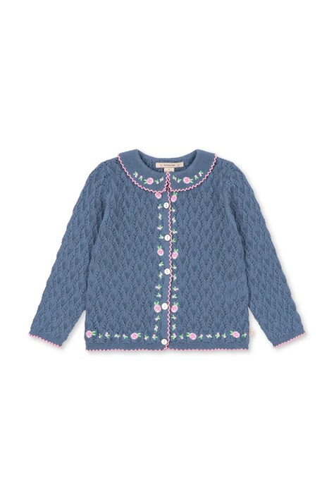 Konges Sløjd Ζακέτα παιδική με βαμβάκι ROSIER CARDIGAN ροζ KS106224