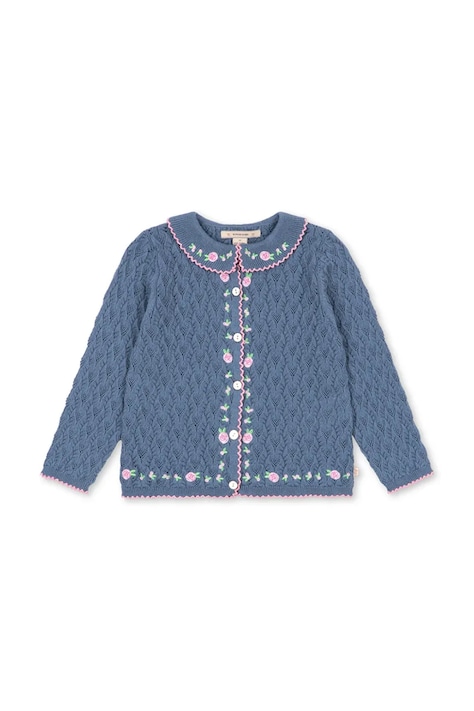 Konges Sløjd Kardigan za djecu s pamukom ROSIER CARDIGAN rozi KS106224