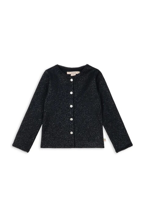 Konges Sløjd Ζακέτα παιδική με βαμβάκι ROLI CARDIGAN OCS μαύρη KS106215