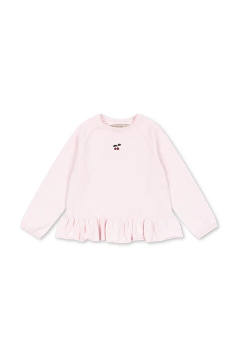 Konges Sløjd Sweter dziecięcy bawełniany CATHY SWEATER różowy KS105938