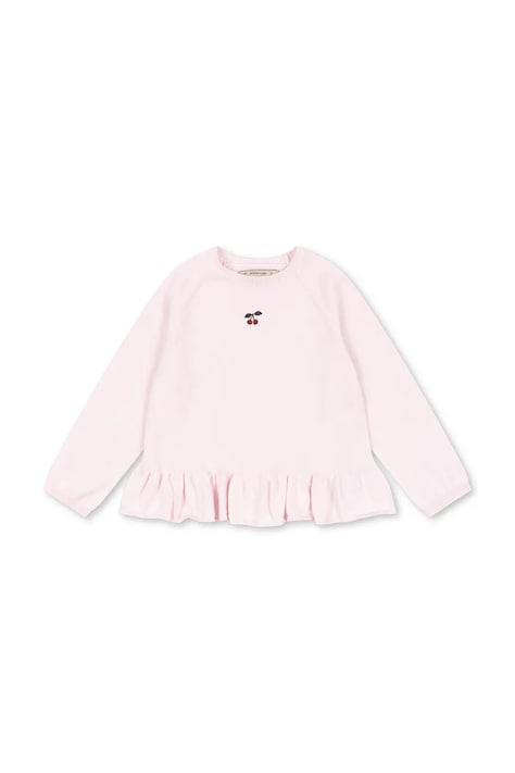 Konges Sløjd Sweter dziecięcy bawełniany CATHY SWEATER różowy KS105938