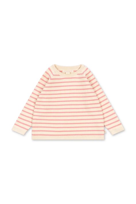 Konges Sløjd Πουλόβερ παιδικό βαμβακερό BUMA KNIT SWEATER GOTS ροζ KS105926