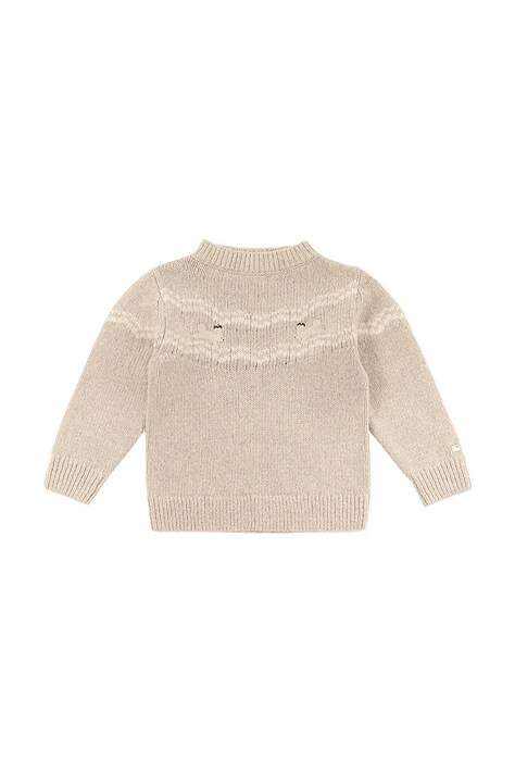Donsje Пуловер за деца от мериносова вълна Yohana Merino Wool Sweater Arctic Hares бежов 4129301