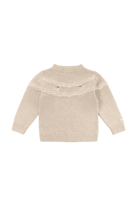 Donsje Sweter dziecięcy z wełny merino Yohana Merino Wool Sweater Arctic Hares beżowy 4129301