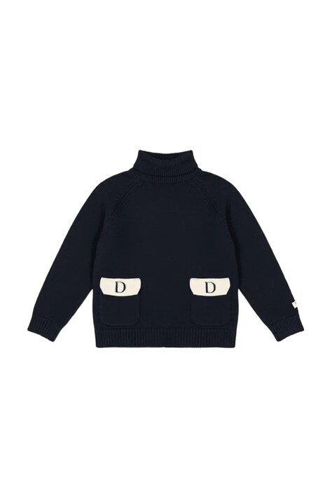 Donsje Golf dziecięcy bawełniany Stenn Sweater granatowy 4128900