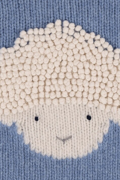 Donsje Sweter niemowlęcy z wełny merino Selwyn Merino Wool Sweater Lammy niebieski 4128601