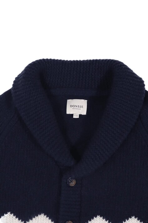 Donsje Kardigan otroški iz merino volne Kwinten Merino Wool Cardigan Polar Bears mornarsko modra 4121301